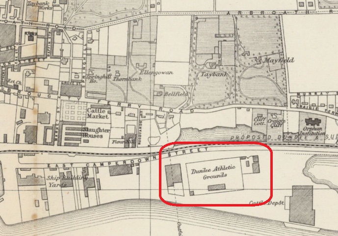 Dundee - Dundee Athletic Grounds : Map credit National Library of Scotland